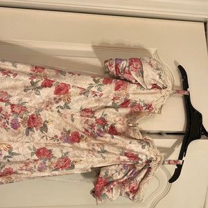 Vintage, floral pattern gown
